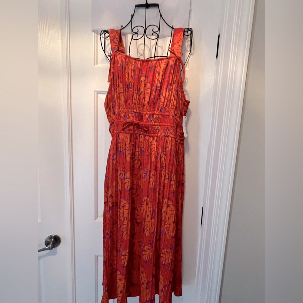 Nine West Orange/Purple Dress L NWT